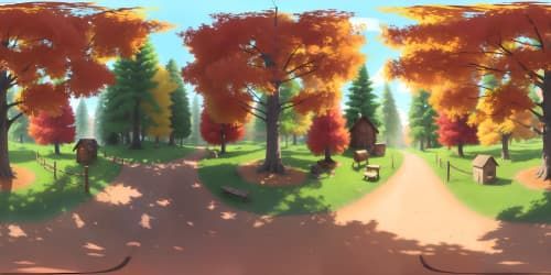 forest with autumn trees