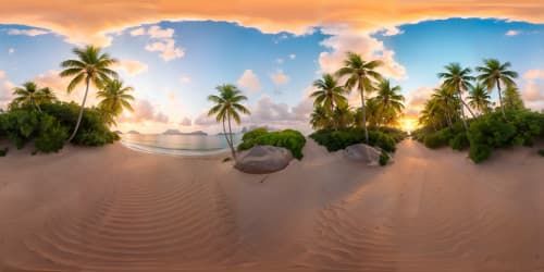 tropical beach sunset