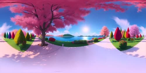 lake and trees