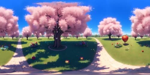 A blue apple tree.