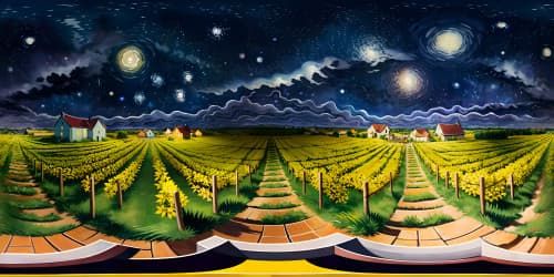 Vincent van gogh, starry night, outdoor, countryside, dark roads