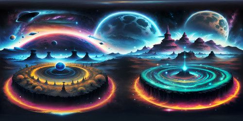 VR360 masterpiece, ultra high-res, expansive void, infinite depth, spectacular silence. Style: Cosmic surrealism, striking color contrasts, nebula swirls, star dust.  VR360: Unending star fields, awe-inspiring galaxies, mystery of outer space.