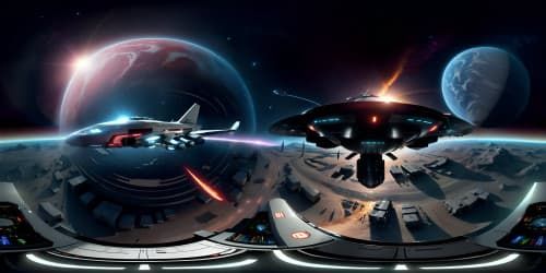 Superman  saving the starship Enterprise from Klingon Bird of Prey near the rings of Saturn