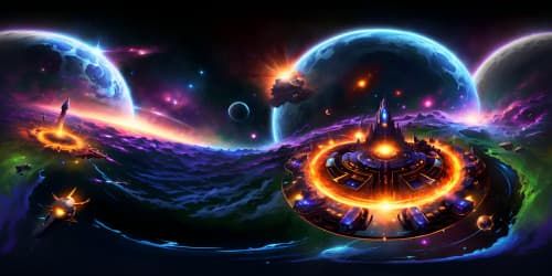 bikini girls in space attacking earth