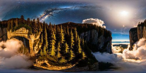 A hauntingly mesmerizing dark fantasy scene deep within an ancient, enchanted forest beneath a star-studded velvet sky, flawlessly captured in ultra-high resolution, showcasing intricate shadows and ethereal glows of unparalleled quality.