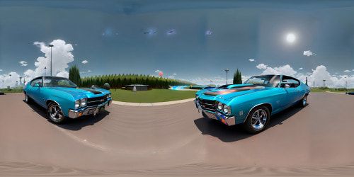 1972 Chevelle at a car show with Corvettes and other cars