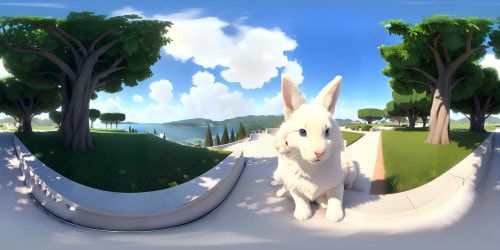 Photorealistic VR360, quintet of elegant princesses, mature, white fur attire with pink accents. Lustrous red lip gloss, golden hair, clear blue eyes in ultra-definition VR360. Unconventional poses, arms uplifted, squatting. Minute details, armpits, rabbit ears. Style: refined, ultra high-resolution masterpiece.