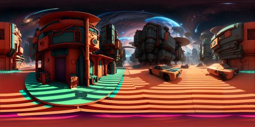 Masterpiece quality, ultra-high resolution. Sweeping space vista, luminous galaxies, distant alien planets. Futuristic architecture, floating platforms. Neon holograms, intricate cosmic patterns. Hyper-realistic, digital art style. Mesmerizing VR360 spatial expanses, immersive VR360 Sci-Fi exploration.