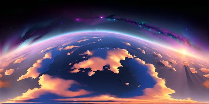 clouds birds stars comet