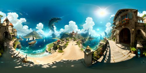 Space dragon ocean 