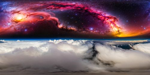 Vast cosmic nebula swirling in endless expanse, intricate interstellar dust clouds illuminated by distant stars, radiant hues of celestial birth and majesty, ultra-high resolution, a digital masterpiece.