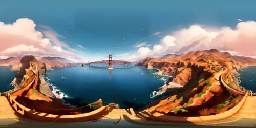 spiderman on the Golden Gate bridge