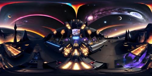 Masterpiece VR360, dark void space, ultra high-resolution, deep black expanses. VR360, endless cosmic vastness, star-less night sky.
