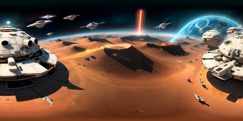Space battle like Star Wars