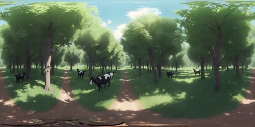 goats in the woods