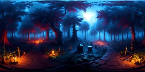 Dark scary forest
