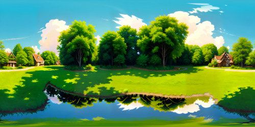 VR360 view, tranquil azure sky, wispy cirrus clouds drifting, floating islands, lush green foliage, tranquil waterfalls cascading, ultra-high resolution textures, VR360 immersion. Masterpiece quality, serene anime aesthetic, soft pastel color palette, dreamlike fantasy art style.