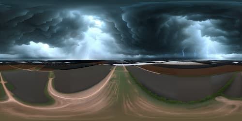 VR360 masterpiece, dark hurricane skies, torrential rain cascading, ultra-high resolution. VR360 panoramic view, ominous storm clouds, dramatic downpour visuals.