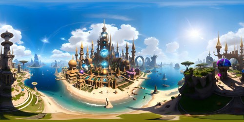 the futuristic steampunk city of atlantis