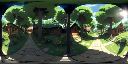 VR360 masterpiece, ultra high-res quality, sprawling forest, diverse tree species, lush foliage, sunlight filtering through, vivid color palette, VR360 fantasy-digital art style