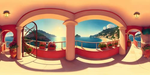 italian coast balcony view view