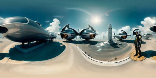 Standing on the hull of a space ship