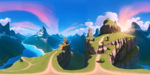 a wild an adventurous mountain scape