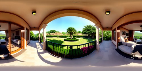 VR 360 view ultra high-quality masterpiece high resolution luxury outdoor scene balcony