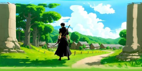 one piece character Zoro. Black clothes