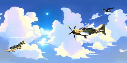 big Mallards flying in the sky