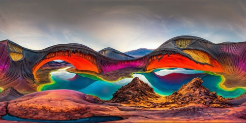 A breathtaking, flawless digital artwork masterpiece capturing a vast, otherworldly alien landscape drenched in vivid colors, intricate details, and mesmerizing textures, evoking a sense of awe and wonder.