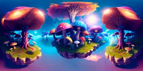 fairys forest colorful dream mushrooms beautiful fantasy sexy