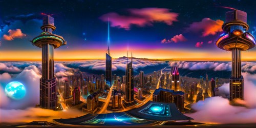 Ideal prompt: A dazzling futuristic metropolis of neon skyscrapers, bustling with swift-hovering vehicles weaving through luminous towers, holographic billboards casting an ethereal glow over the flawless cyberpunk cityscape beneath a star-studded night sky, perfected in stunning ultra-high resolution, a visual masterpiece encapsulating the essence of a mesmerizing sci-fi realm.