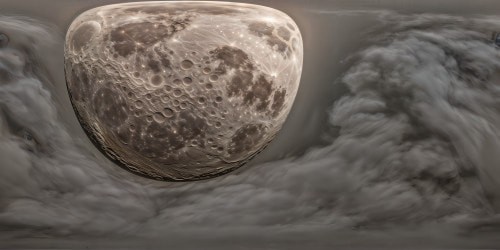 A flawless, ultra-high-resolution rendering of a colossal moon speckled with intricate craters, each casting sharp shadows under a luminous, moonlit velvet sky - an unparalleled masterpiece of cosmic artistry.