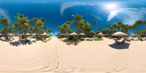 3d render of beach city