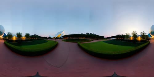 disney epcot center pavilion dusk