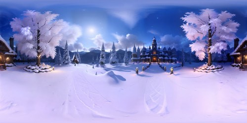 Red flower white snow big element