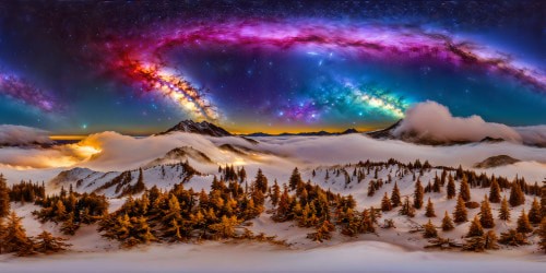 Flawless ultra-high-resolution cosmic tapestry, showcasing swirling galaxies and sparkling stars in a vivid spectrum of colors, a breathtaking masterpiece depicting the vast expanse of the universe.