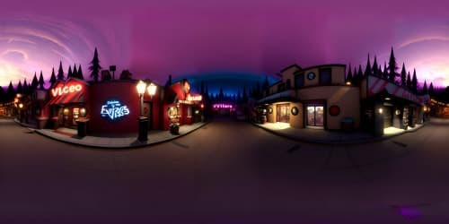 Ultra high-resolution VR360, Five Nights at Freddy's universe, eerily beautiful pizzeria, haunting animatronics, twisted fantasy style.