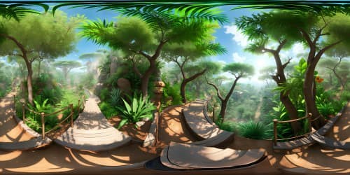 African jungle in the morning