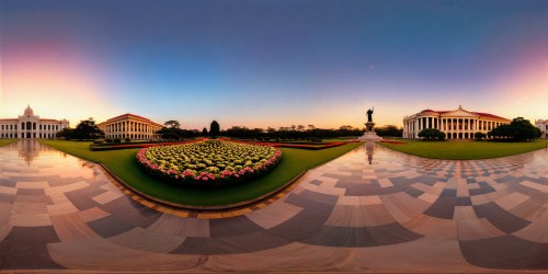 Ideal prompt: Majestic Umsurabaya University campus, resplendent with grand neo-classical buildings, pristine gardens with marble statues, verdant flora, and vivid blooms under a flawless azure sky, a true academic masterpiece in ultra-high resolution.