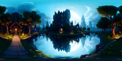 Warcraft forest with night elves