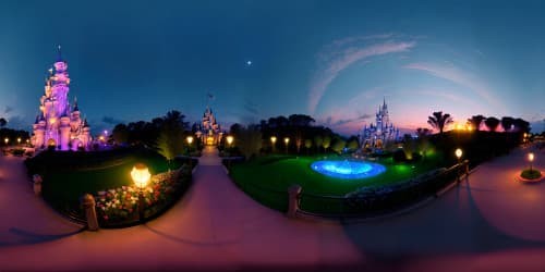 space mountain dusk neon pink evening sky tomorrowland disney world