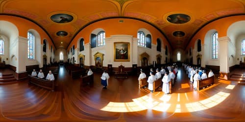 catholic mass in large church