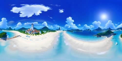 beautiful islands in a bright blue ocean