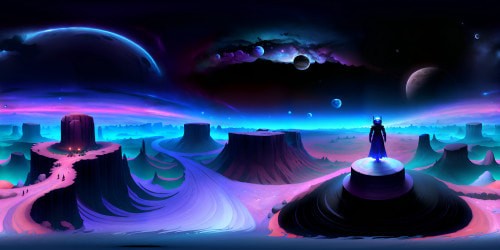 Moon's surface, VR360 alien topography, unexplored lunar landscapes, craters as masterpieces, ultra HD, high contrast shading. Masterpiece quality, VR360 panoramic starry expanses, nebula swirls, grand outer-space views. Pixar-style animated cosmic tableau, VR360 ultra high-res, vast, gleaming.