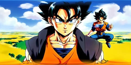 Dragon Ball Goku in his childhood. black hair. adorable