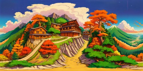 Naruto's mythical world depicted in flawless, high-definition detail, towering Hokage mountain, hidden village nestled among colossal trees, swirling chakra in electrifying colors, windswept landscapes, wispy clouds casting dramatic shadows, ultimate visual immersion.