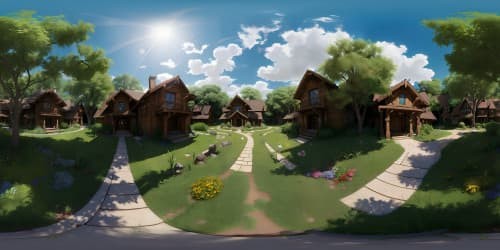 Top-tier masterstroke, VR360 ultra-HD visuals, rabbit burrow entrance, lush green surrounds, dappled sunlight, Dew-kissed foliage, Pixar-style animation.