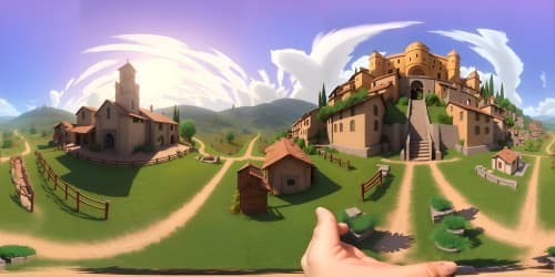 realistic tuscan town